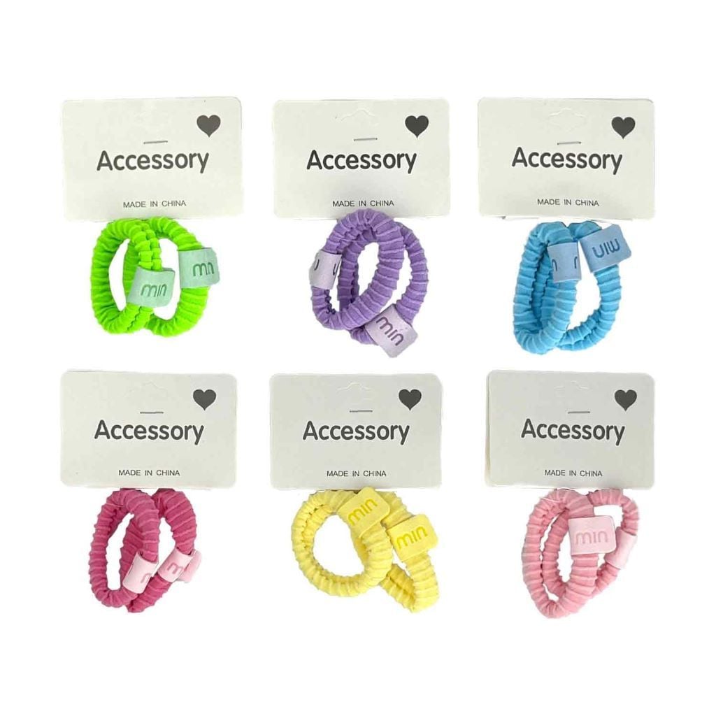 Гумка для волосся бесшовна набір 2шт мікс кол 1-12 Китай