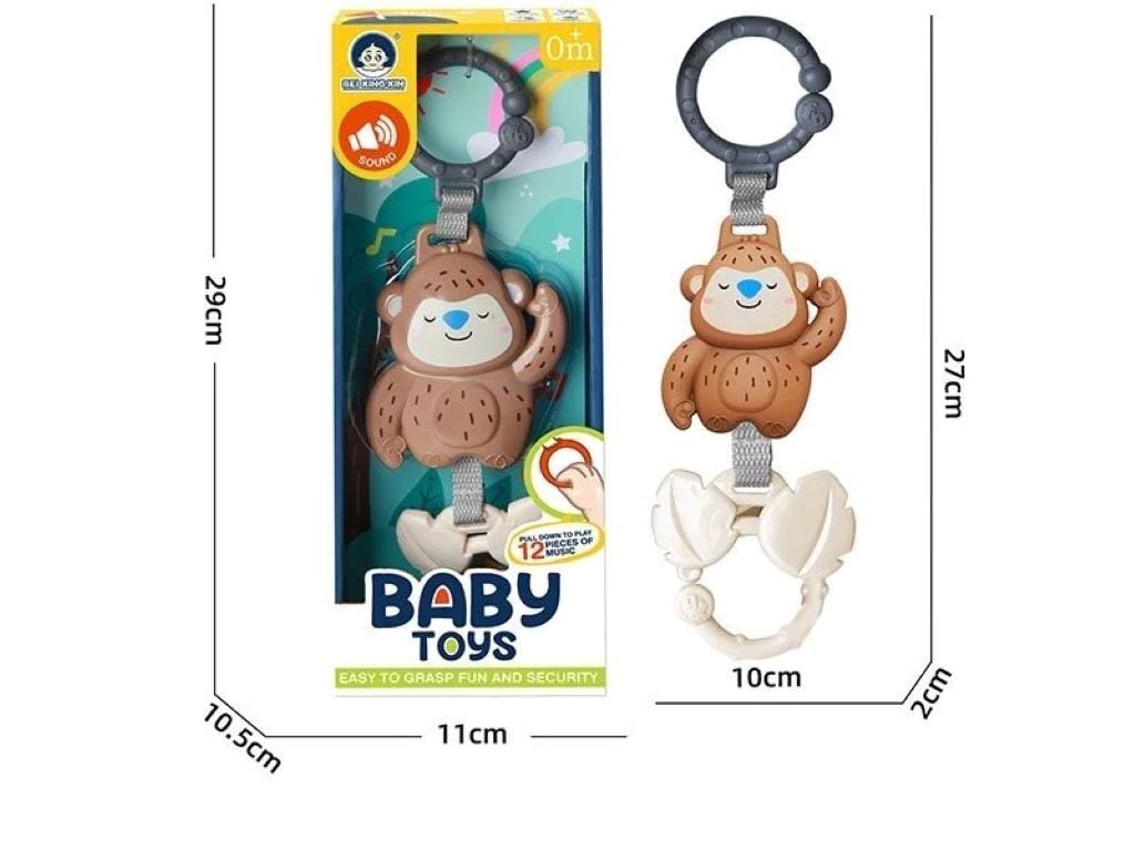 Брязкальце Мавпа 12 мелодій на батарейках у коробці 28,5*11*6см 988-6 Bei Xing Xin