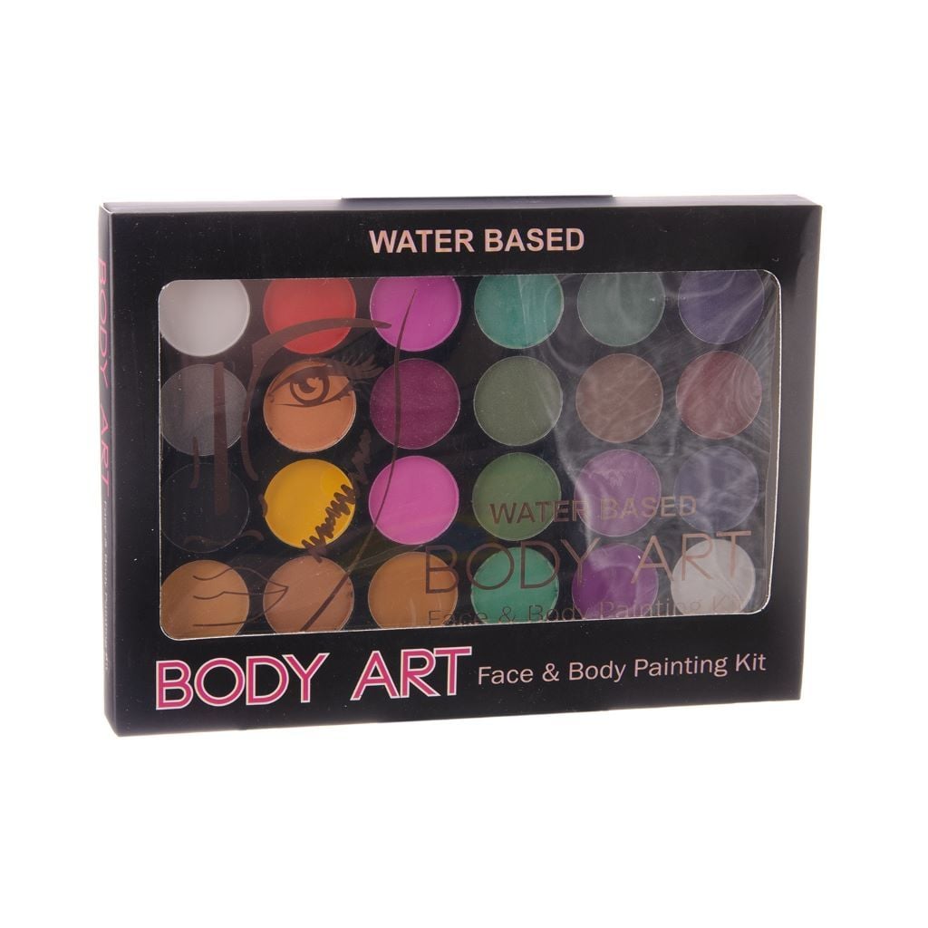 Аквагрим Body Art 24кол пензлі трафарети в коробці FC2401 Китай