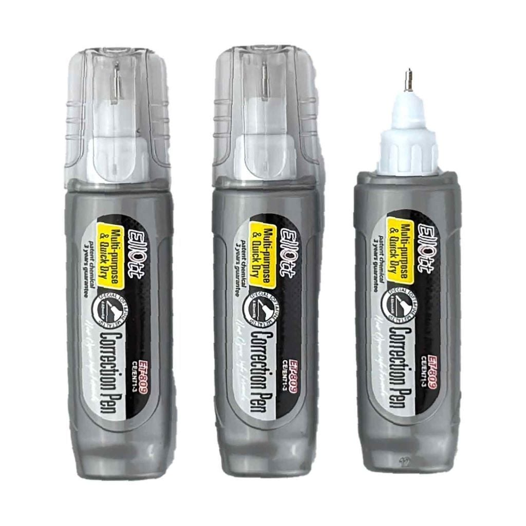 Коректор ручка 15мл з металевим клапаном ET-809 Ellot