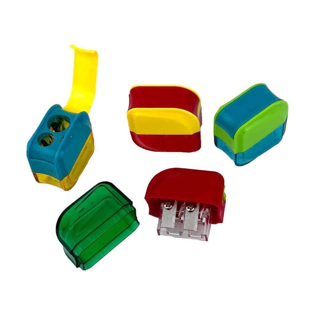 Точилка з  пластиковим контейнером на 2 олівці 1363 Китай