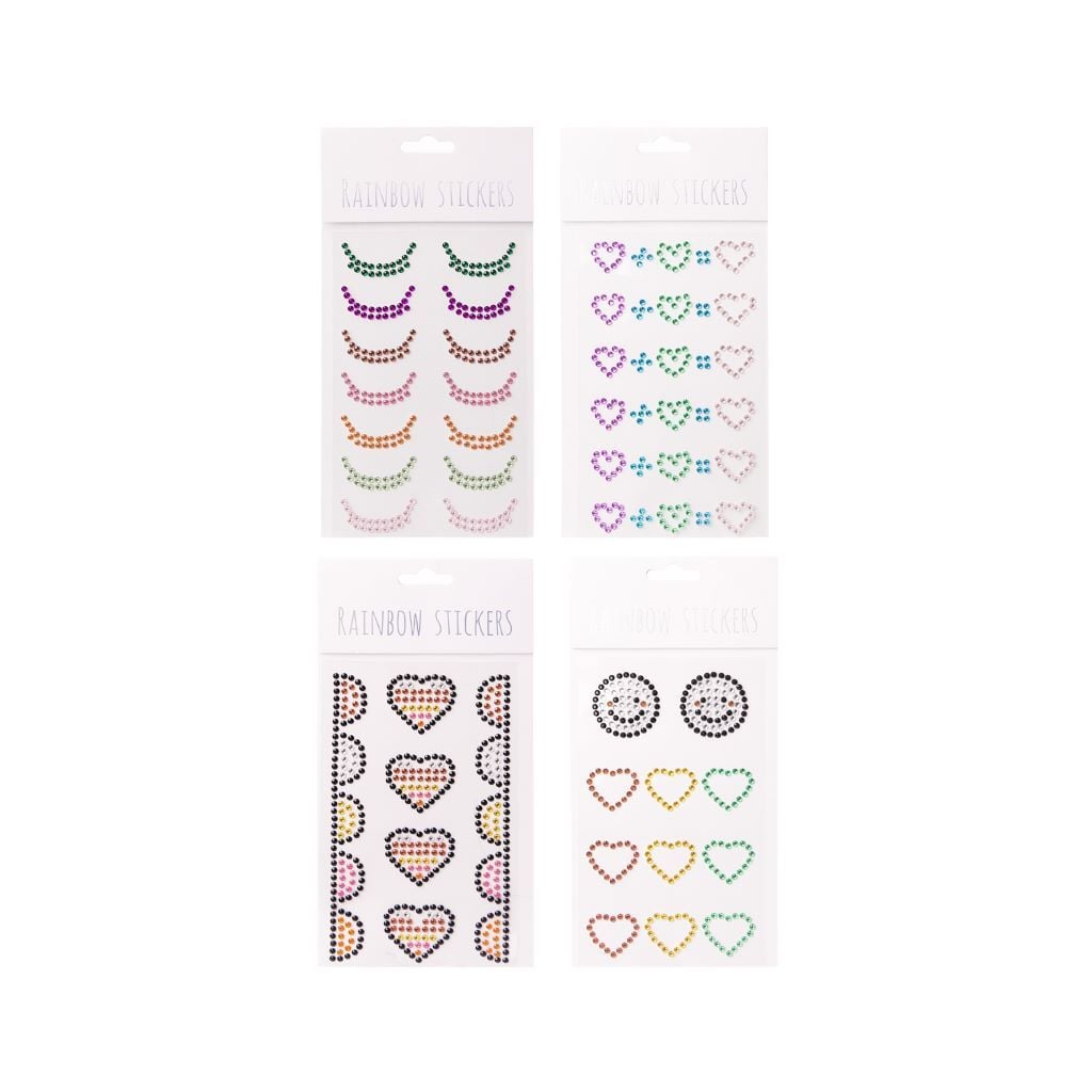 Наліпки стрази мікс видів на листі 20*10см YX-700 Китай