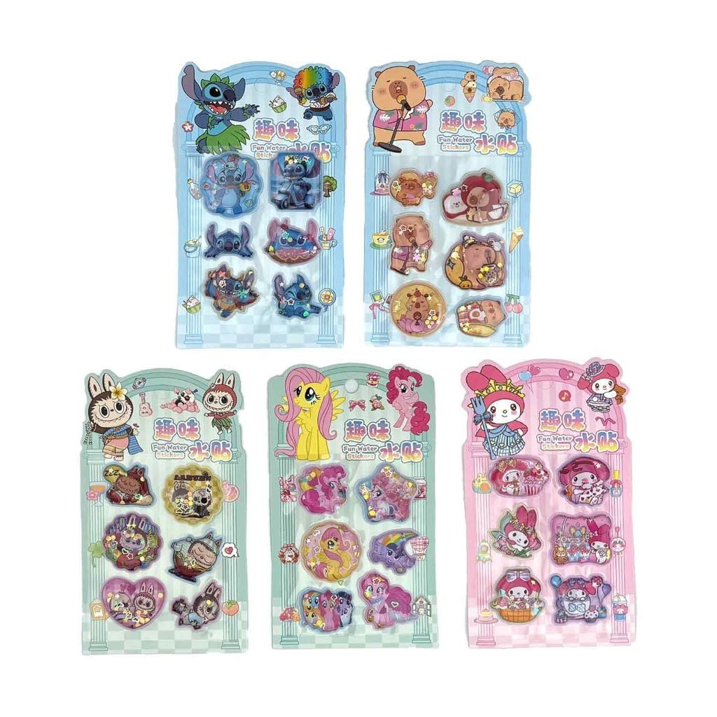 Наліпки пластик з наповнювачем на листі 16*9см XQ-901 Китай