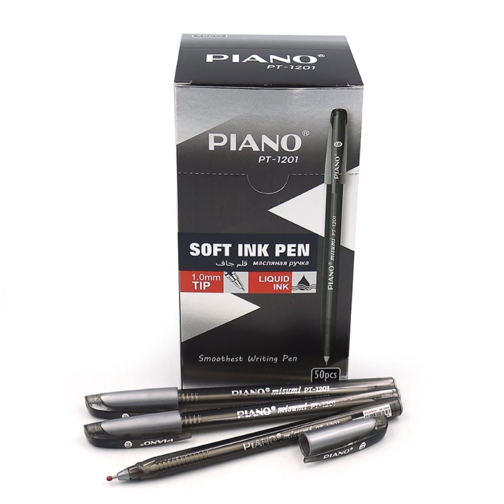 Ручка масляна 1,0мм Soft ink Pen Чорний PT1201 Piano