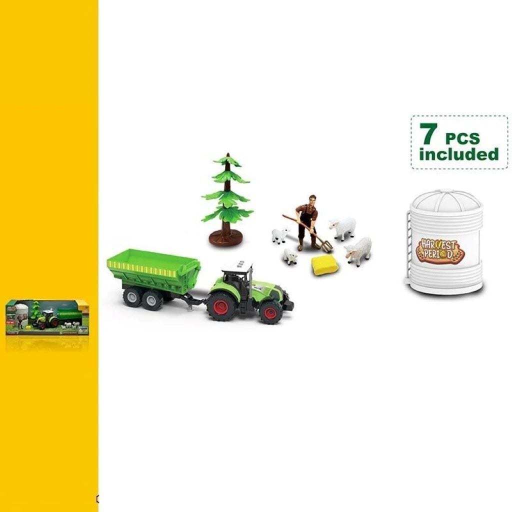 Ферма набір траетор інерція з причепом заук світло фігурки в коробці 42,18*15см 550-29K Китай