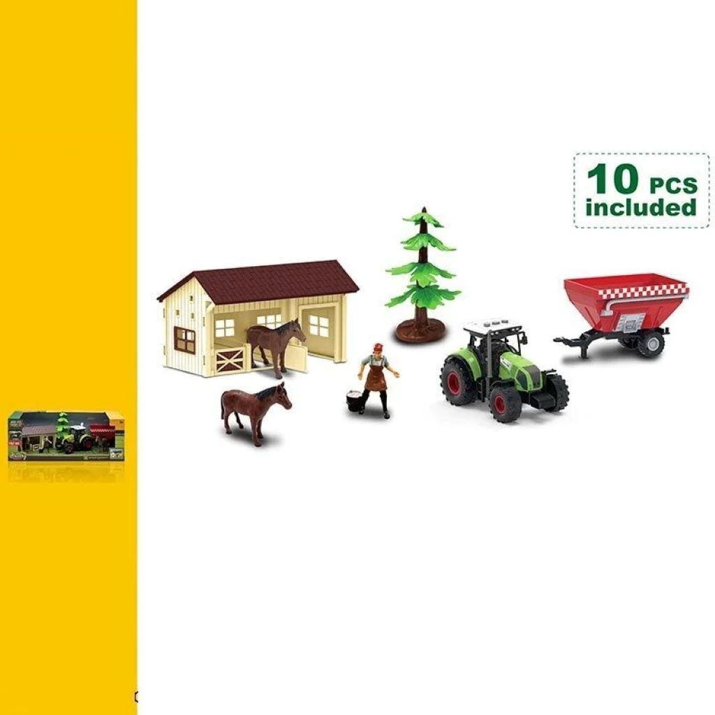 Ферма набір траетор інерція з причепом заук світло фігурки в коробці 42,18*15см 550-27K Китай