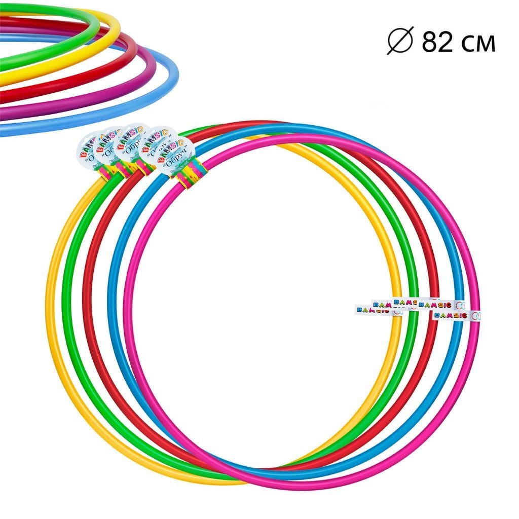 Обруч спортивний SlimHoor №3 82см важкий мікс кольорів 016/7 Bamsic