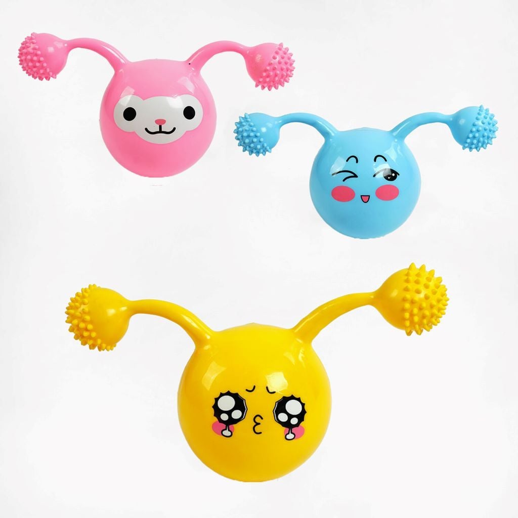 М'яч стрибун гумовий Смайлик з вушками C60277 Китай