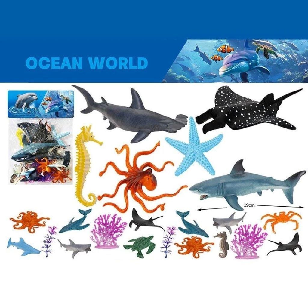 Морські жителі набір 18шт в пакеті 0412-63F Китай