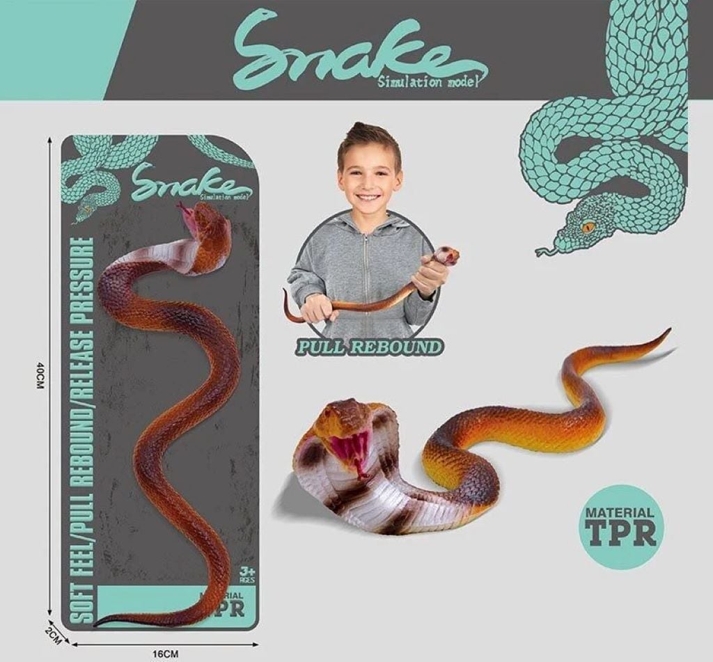 Кобра 34см гумова на планшеті 40*16см C6130-30 Китай