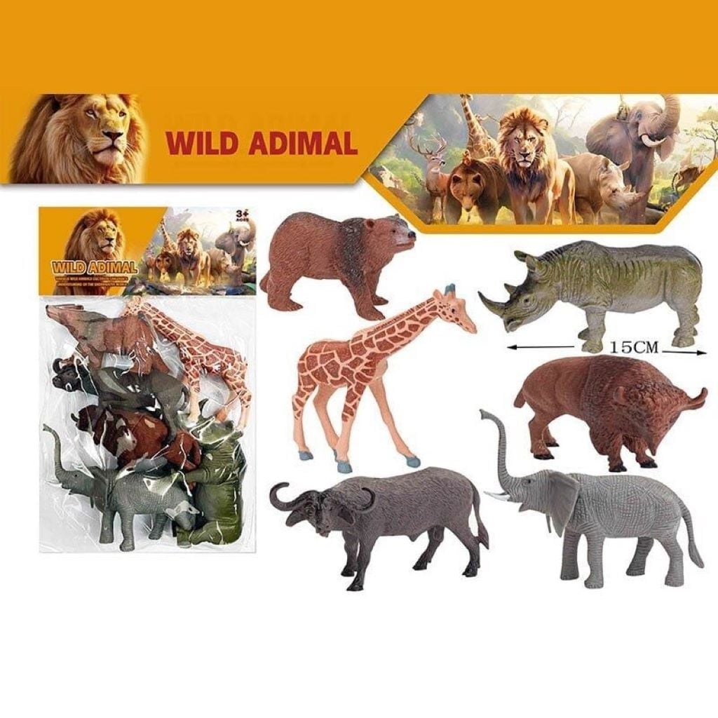 Тварини дикі гумові 6шт у пакеті 000-61G Китай