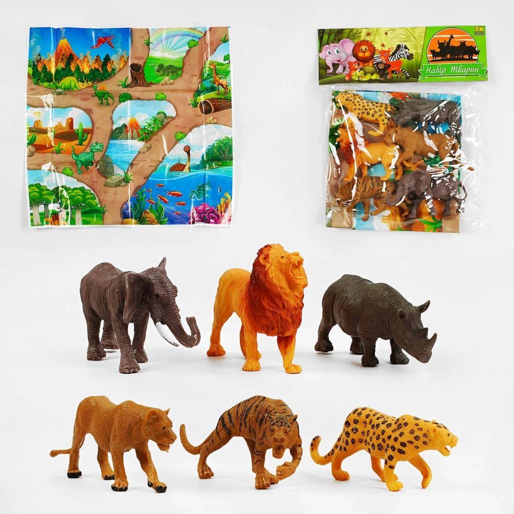 Тварини дикі 6шт у пакеті 27*20см TK-80466 TK Group