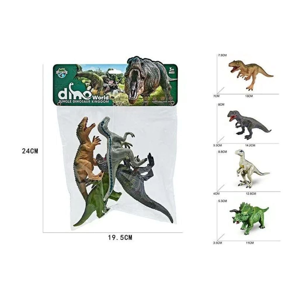 Динозаври 4шт у пакеті 24*20см E065-3 TK Group