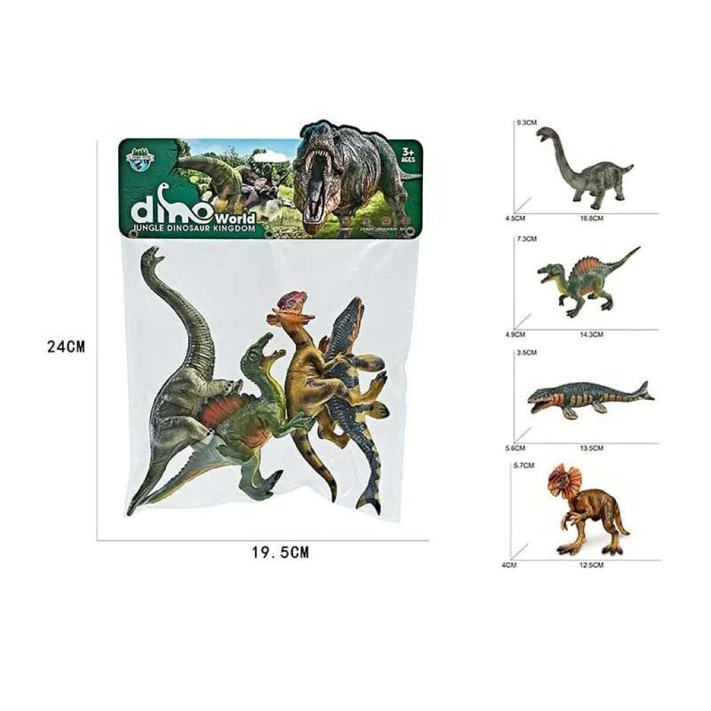 Динозаври 4шт у пакеті 24*20см E065-4 TK Group