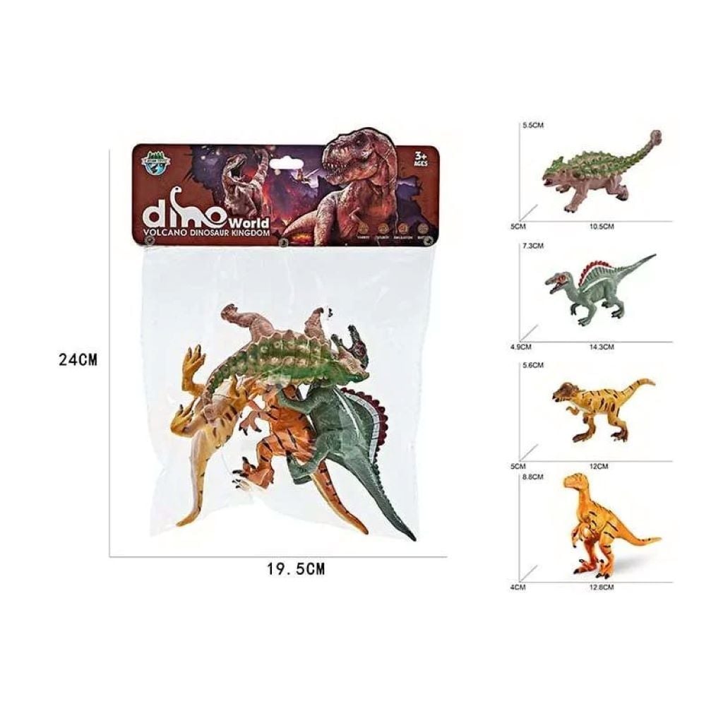 Динозаври 4шт у пакеті 24*20см E067-6 TK Group