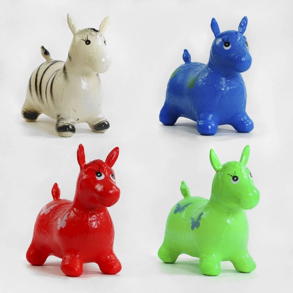 Попригун гумовий Конячка з метеликами мікс кол C44729 Китай