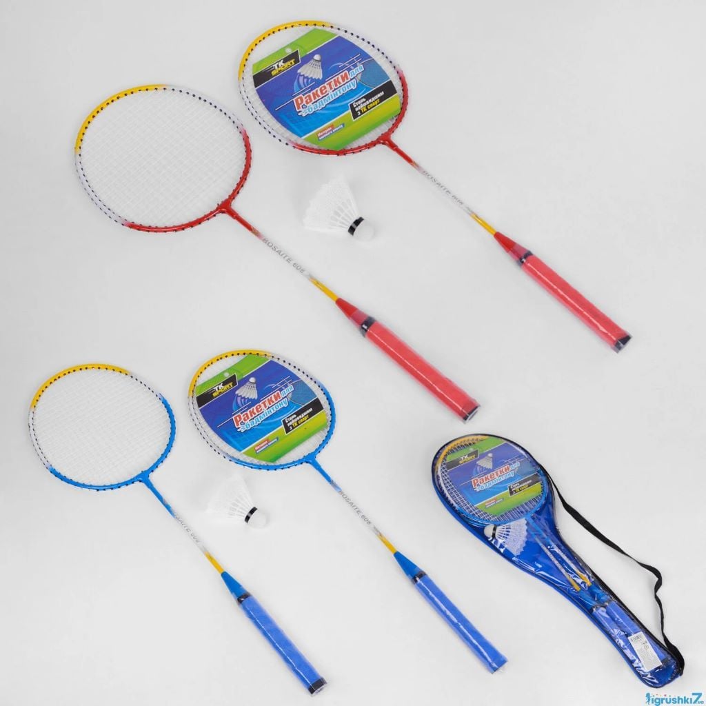 Бадмінтон металевий 2 ракетки воланчик у чохлі C44565 TK Sport