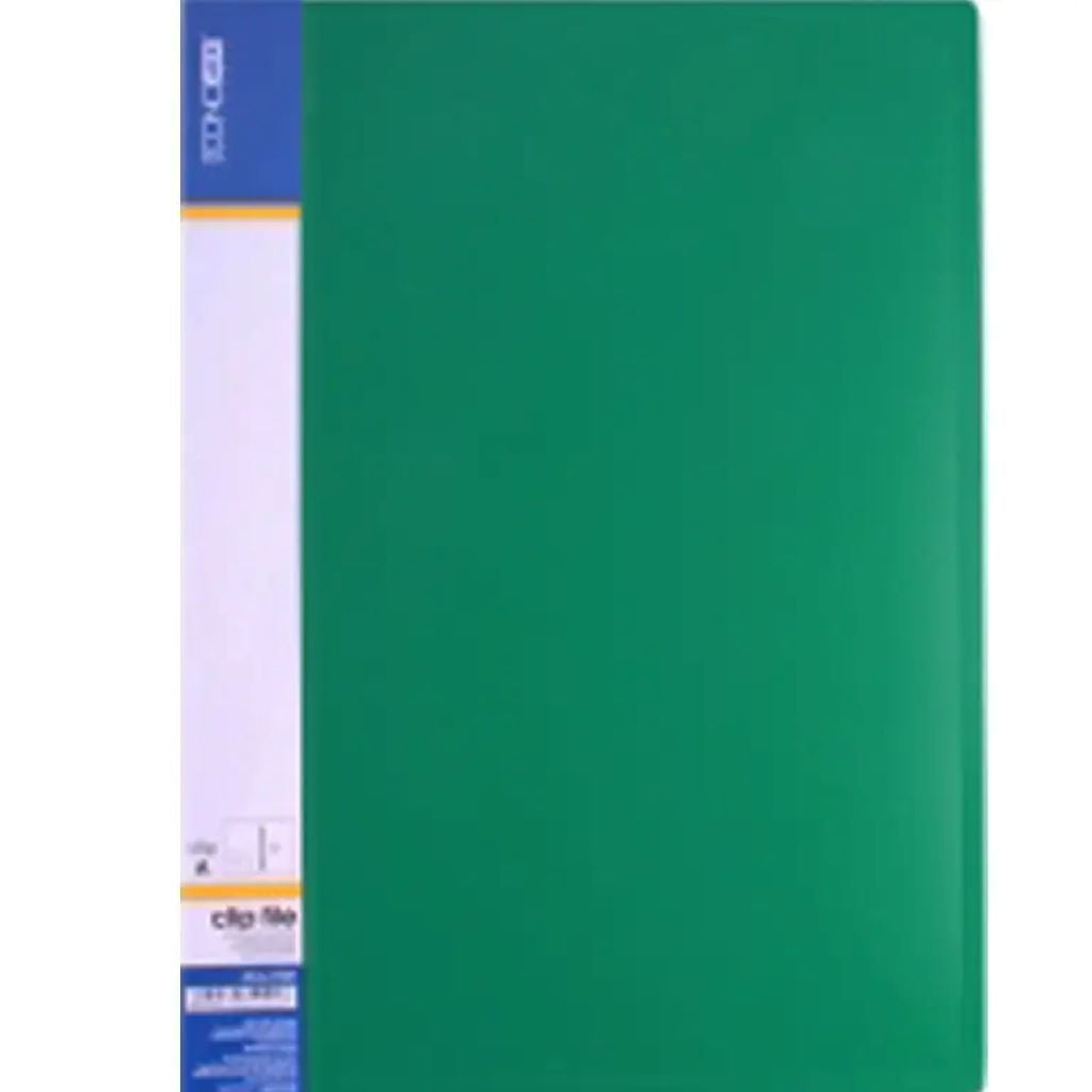 Папка А4 швидкозшивач з притискачем карманом пластик зелена 31207-04 Econo mix