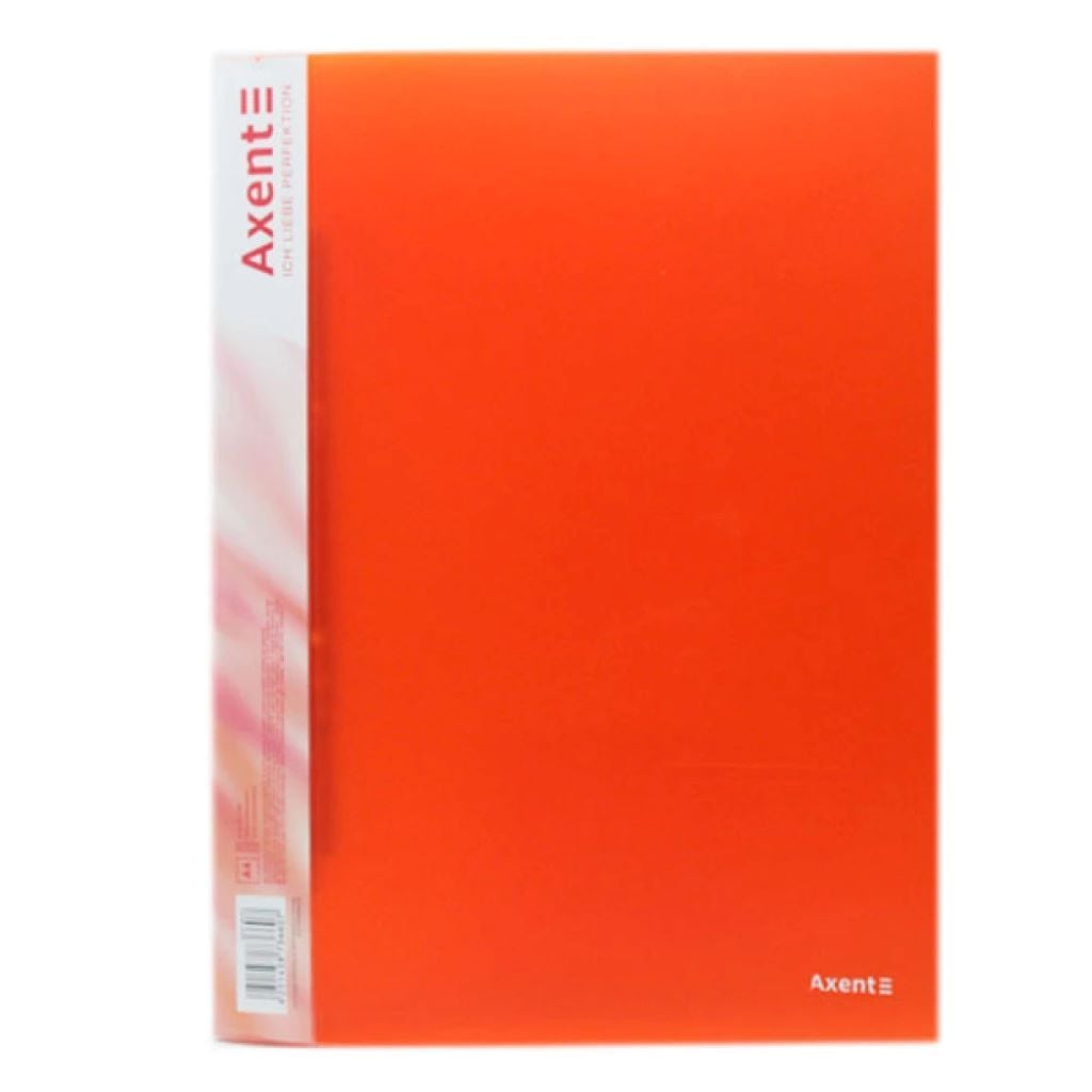 Папка А4 швидкозшивач з притискачем карманом пластик помаранчева 1304-25-A Axent