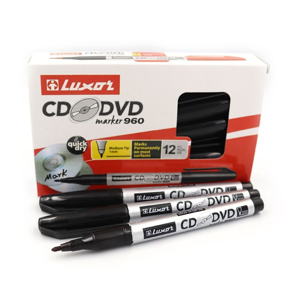 Маркер перманентний 1мм для CD DVD дисків чорний 3501 Luxor