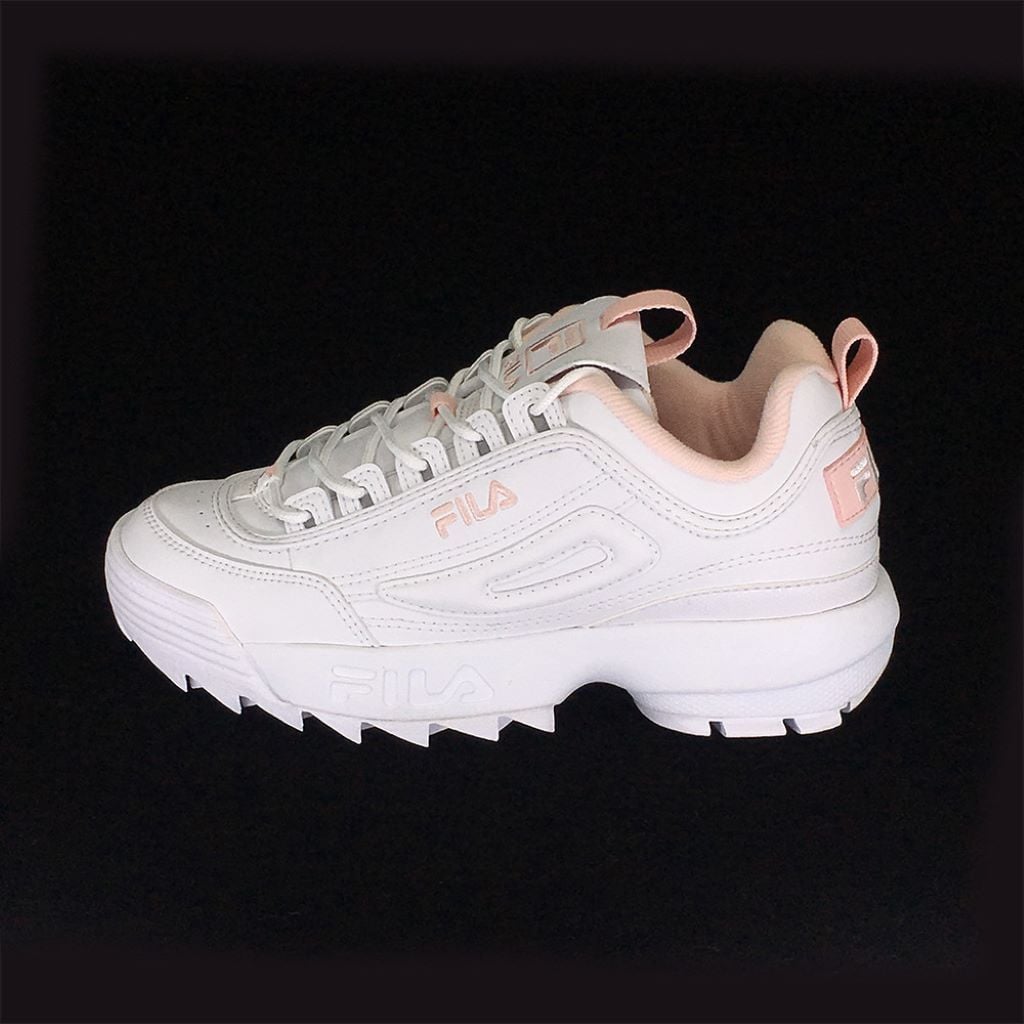 Кросівки дівчинка 40-45р штучна шкіра на шнурках світло рожеві FS1HTZ3071X Fila 40р