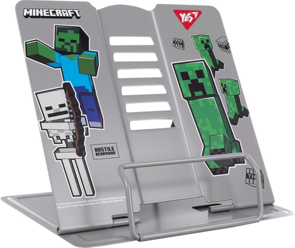 Підставка для книг металева  22*20см Minecraft сіра 470528 Yes