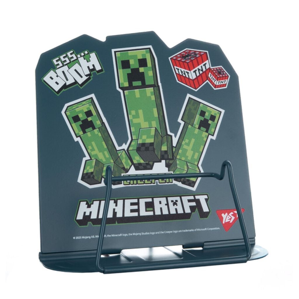 Підставка для книг металева  22*16см Minecraft фігурна синя 470525 Yes