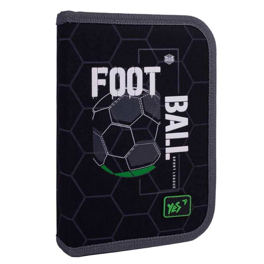 Пенал тканевий на блискавці  1 відділення з клапаном Foot Ball в пакеті 20*13*4см 533663 Yes