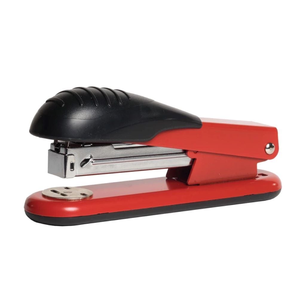 Степлер №24/6-26/6 65мм метал на 30 аркушів у коробці 14,5*6*4см червоний 4023SCH Scholz
