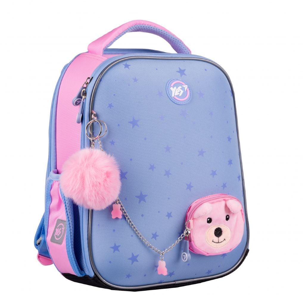 Рюкзак шкільний каркасний Cute Bear Teddy рожево блкитний 559894 Yes