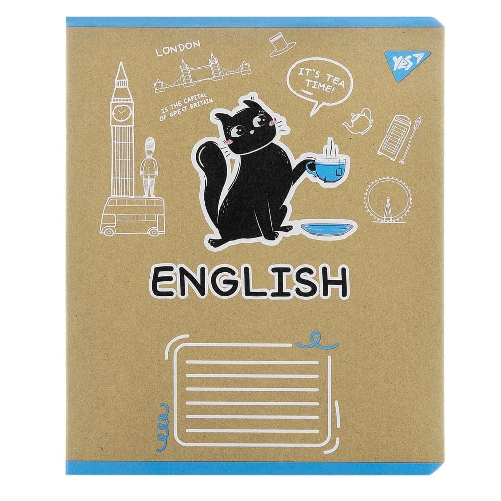 Зошит 48арк лінія A5 Англійська мова тверда обкладинка 767478 Yes