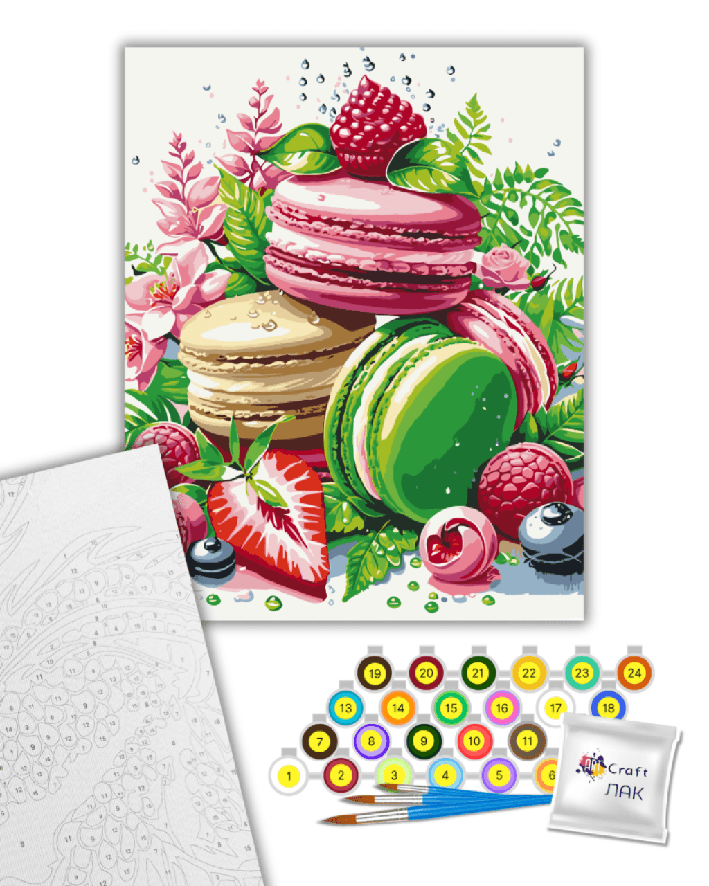 Картина по номерах 40*50см Макаруни фарби пензлики в термоплівці 12048-AC Art Craft