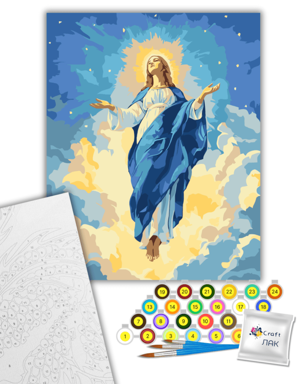 Картина по номерах 40*50см Вознесення фарби пензлики в термоплівці 10172-AC Art Craft