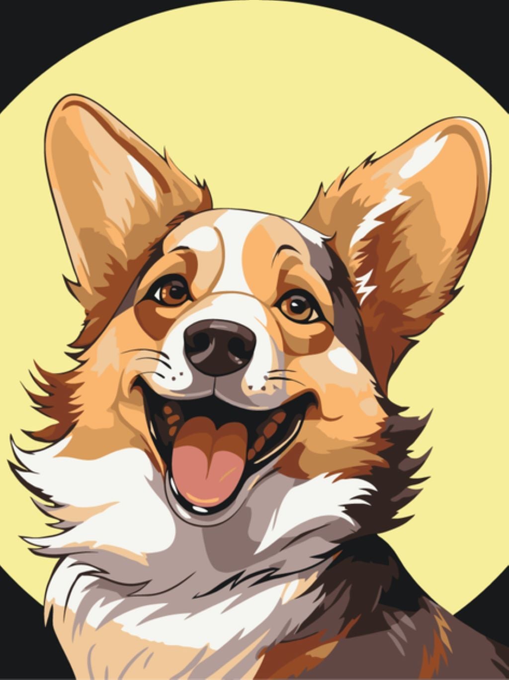 Картина по номерах 30*40см Коргі Коржик фарби пензлики в термоплівці 11708-AC Art Craft