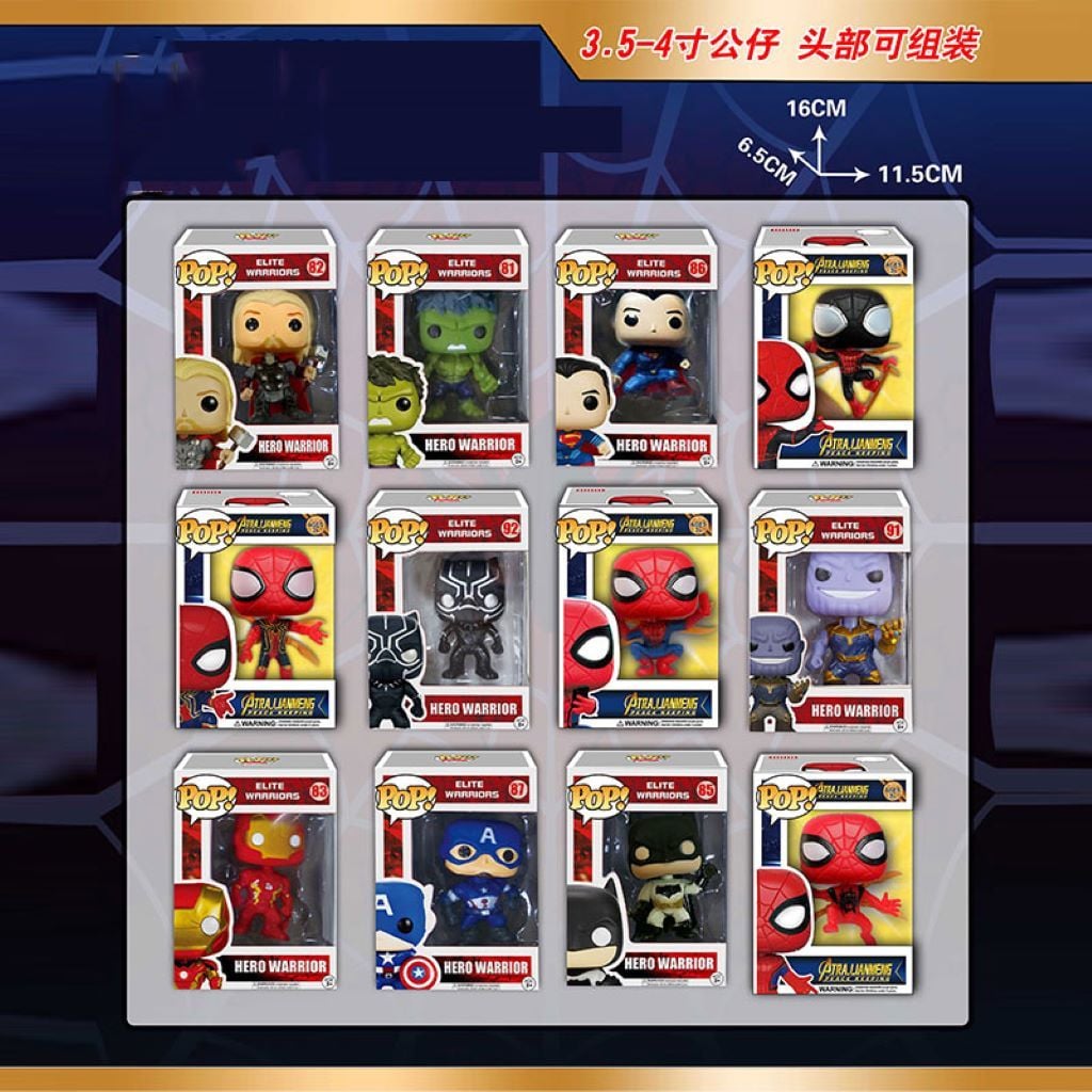 Герої Aavengers 10см 12 видів у  коробці 12*17*7см B831 Китай