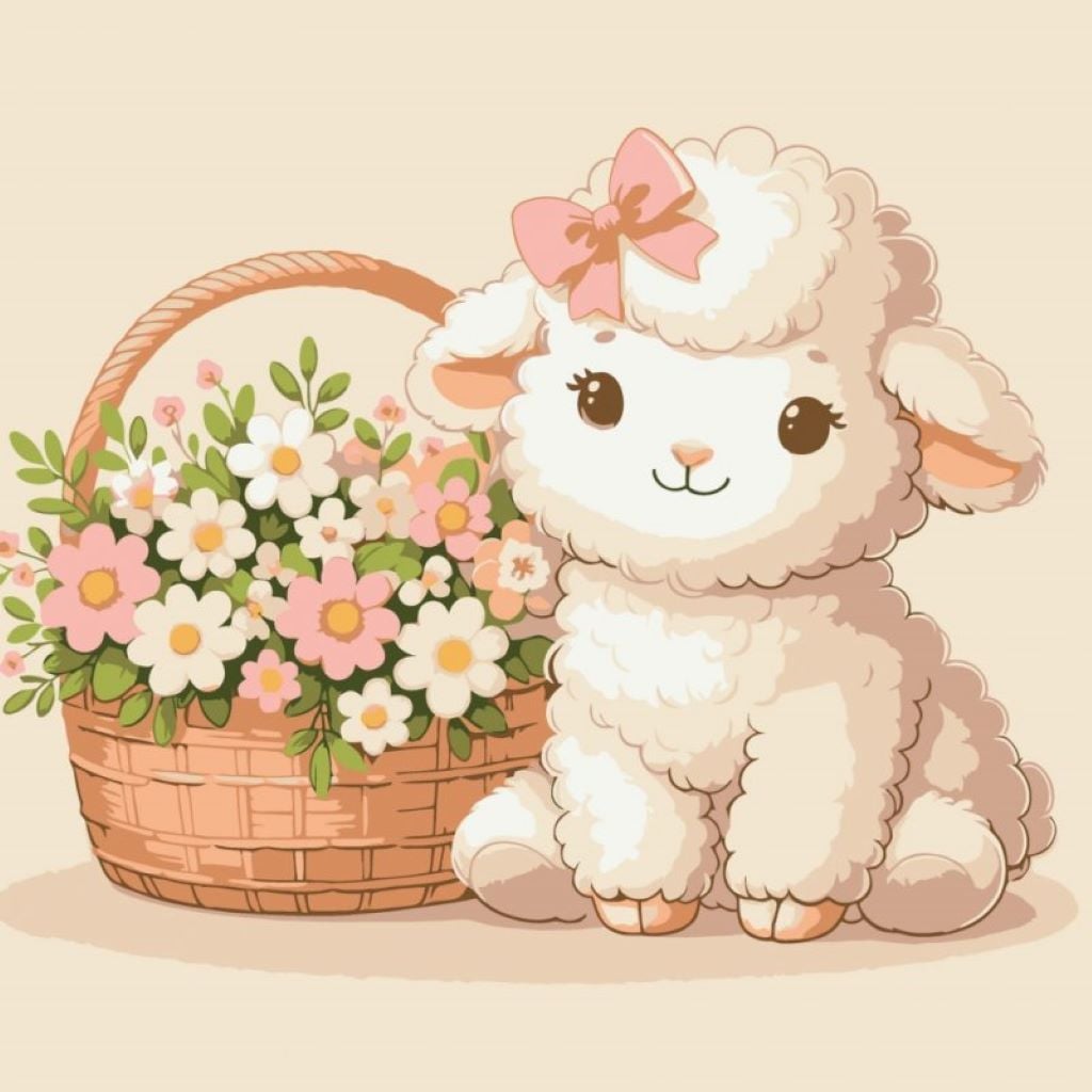 Картина по номерах 30*30 Чарівне ягня фарби пензли в термоплівці 15599-AC Art Craft