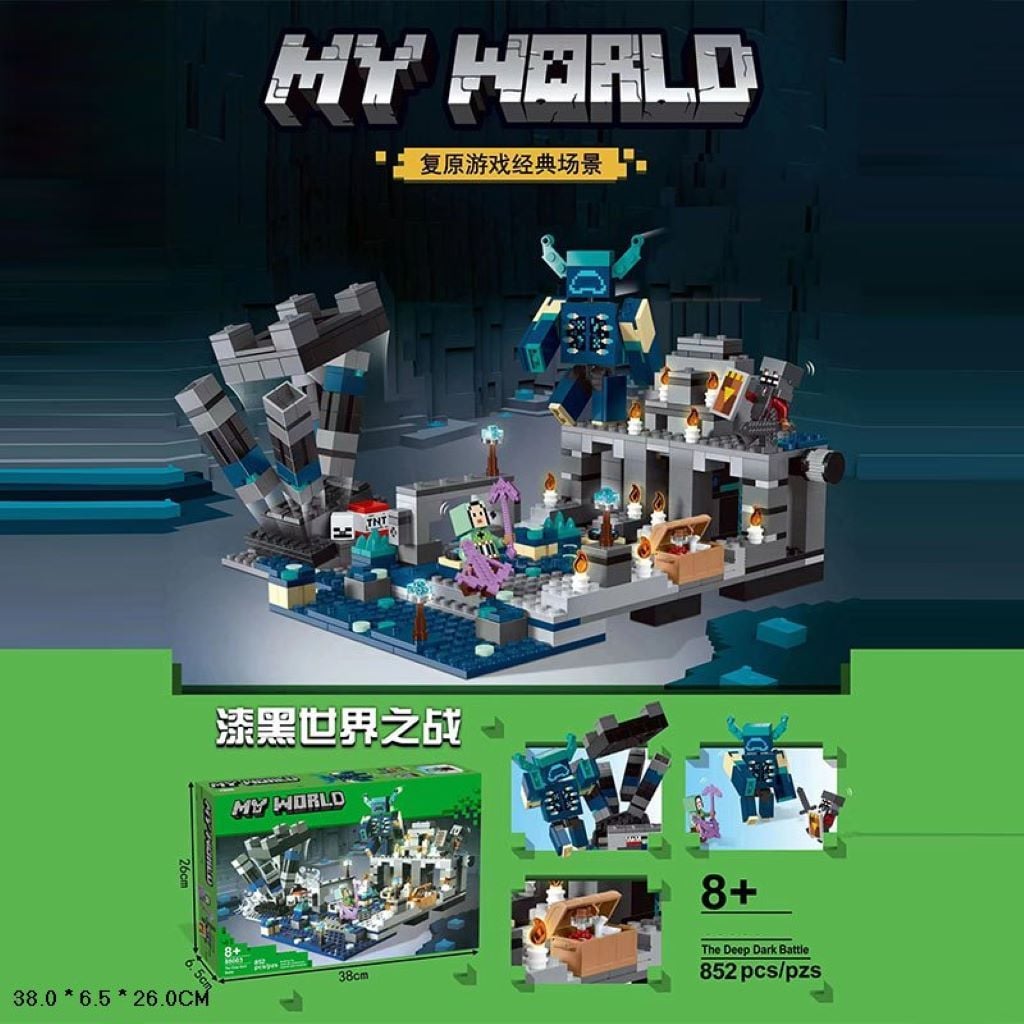 Конструктор My World герої Майнкрафт 852дет фігурки коробка 38*26*7см 88003 Китай