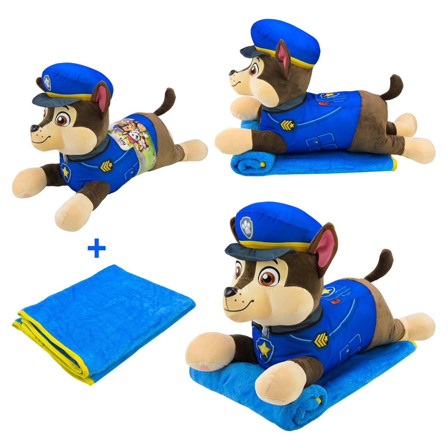 М'яка іграшка Paw Patrol Чейз з пледом 118*80см KH71/001L Kids Hits