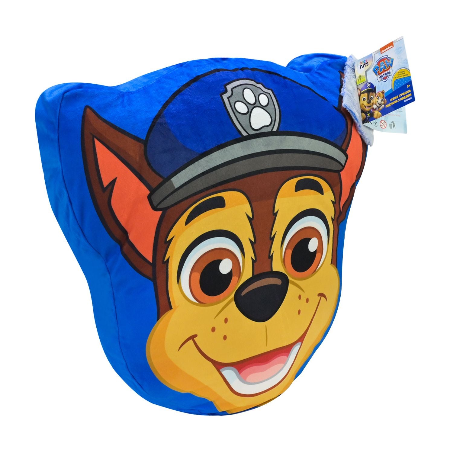 М'яка іграшка Paw Patrol Чейз з пледом 118*80см KH70/001L Kids Hits
