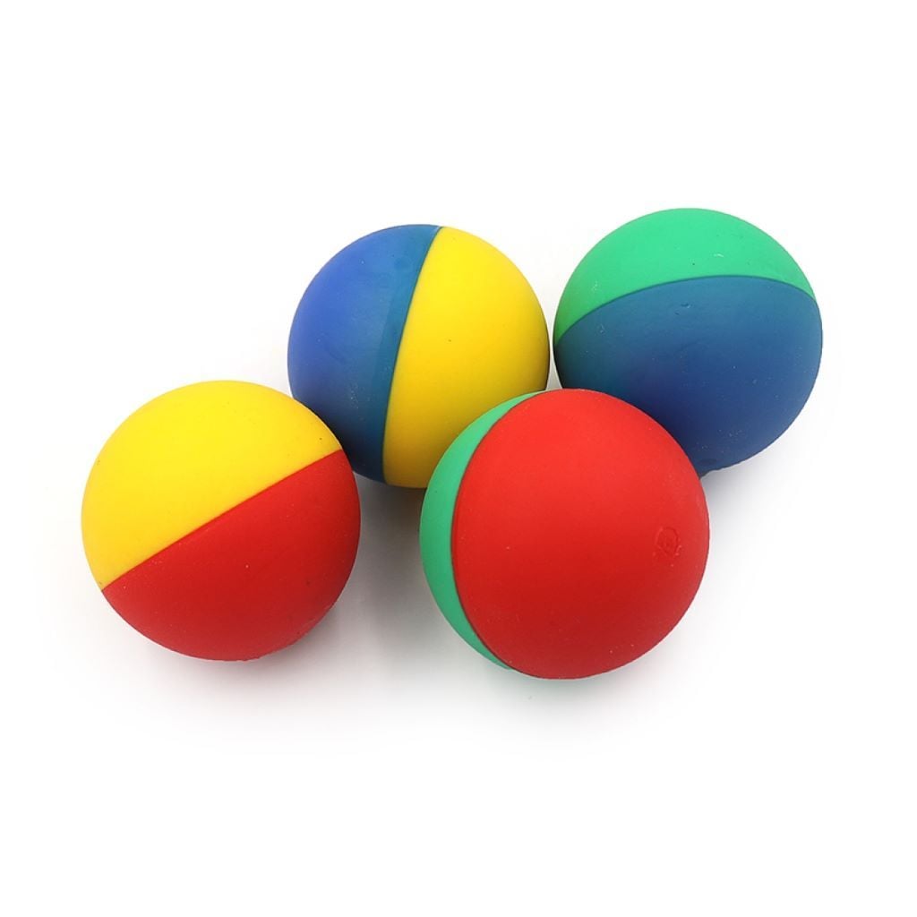 М`яч стрибунець 6см двокольоровий резиновий мікс кольорів 9558-6 Китай
