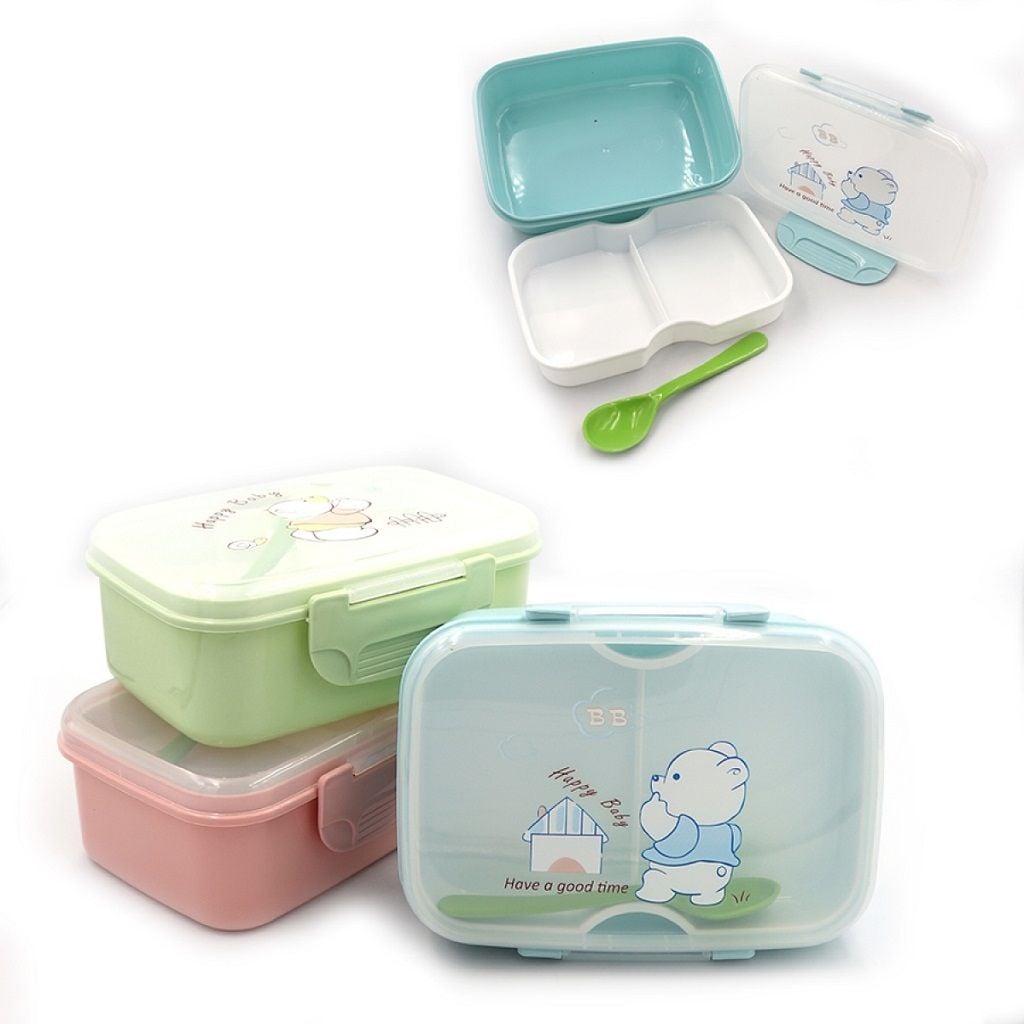 Контейнер для дитячого харчування з ложкою на два відділи 39968 Josefotten