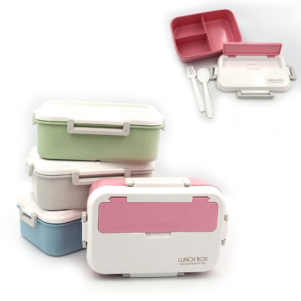 Контейнер для дитячого харчування з ложкою та вилкою на три відділи 69031 Josefotten