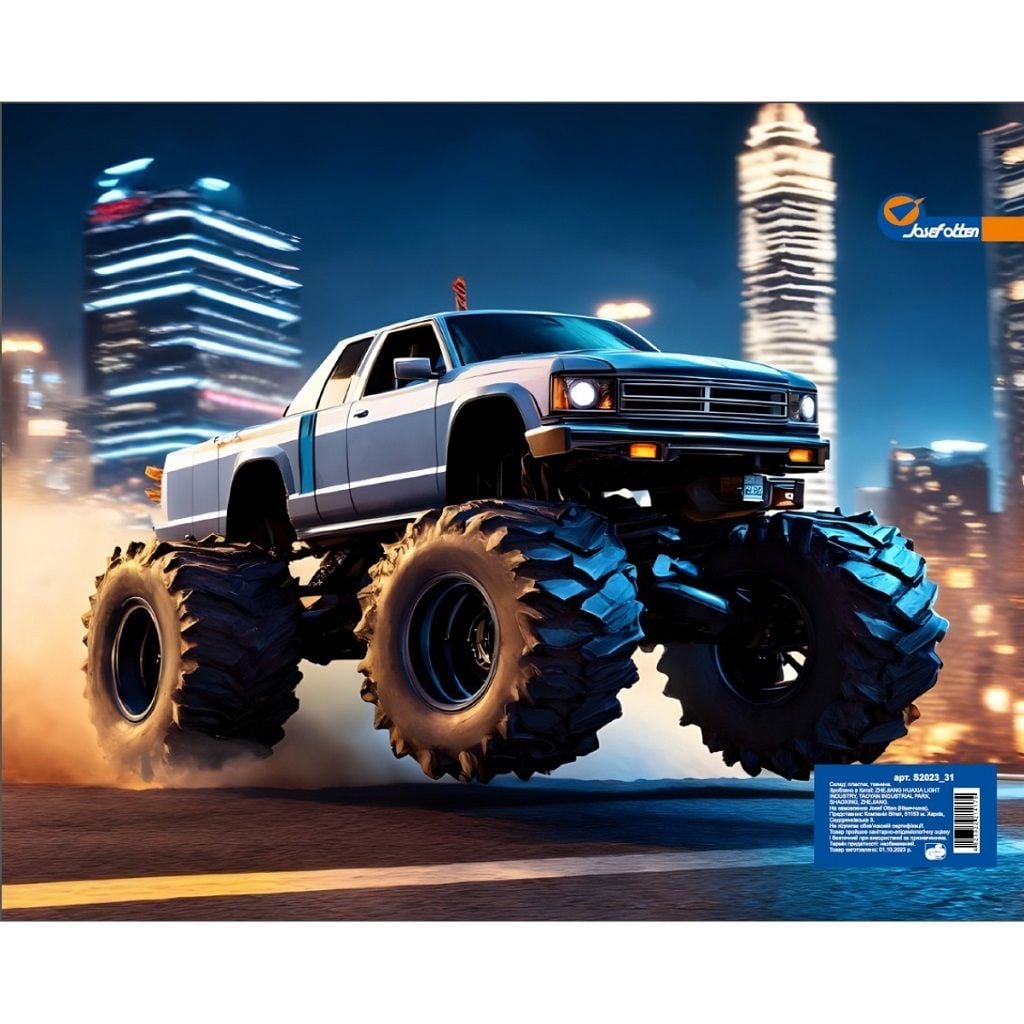 Cумка-папка А4 з ручками  пластик+тканина  на блискавці з  ручками Big Foot 26*32см S2025-06 Josefotten