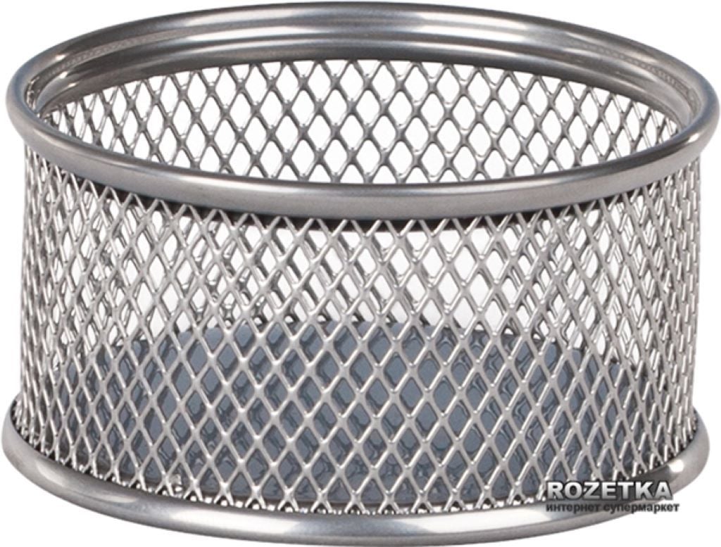 Бокс для скріпок 80*38мм металевий срібний BM6221-24 Buromax