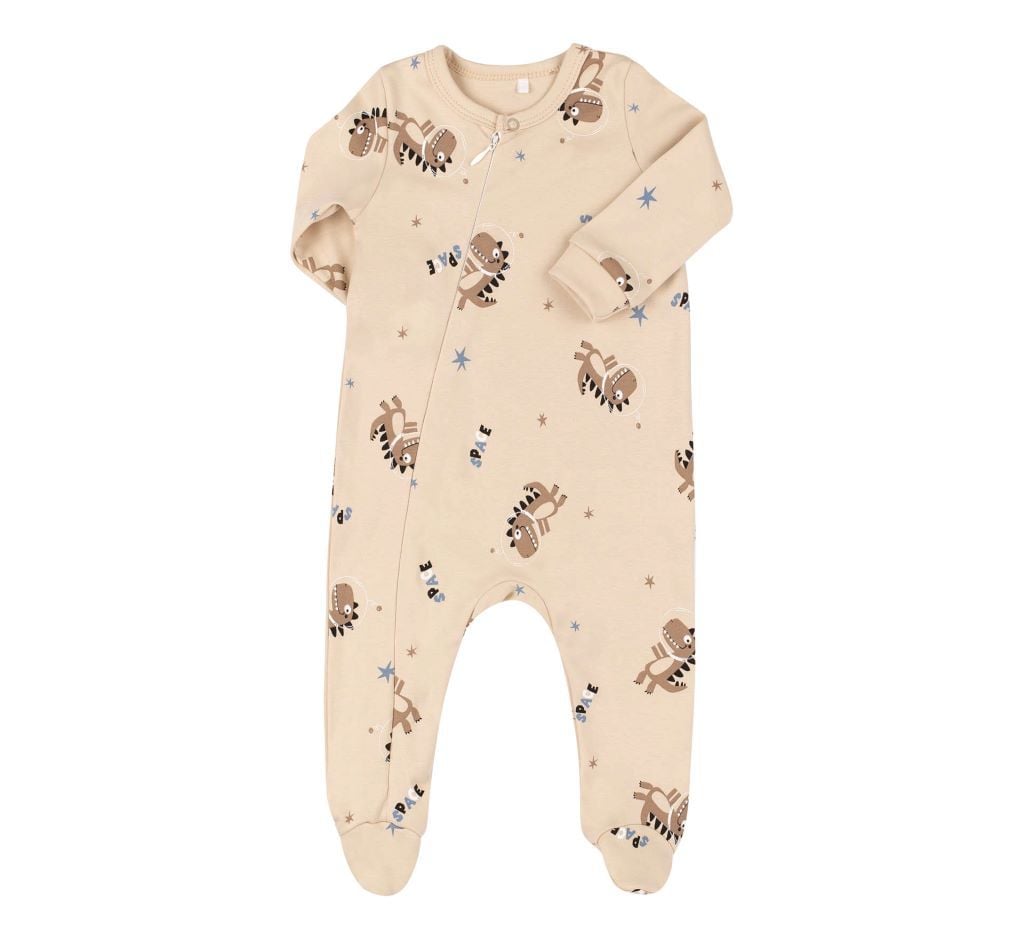 Чоловічок р80 інтерлок на блискавці з малюнком бежевий КБ202 Bembi 80р