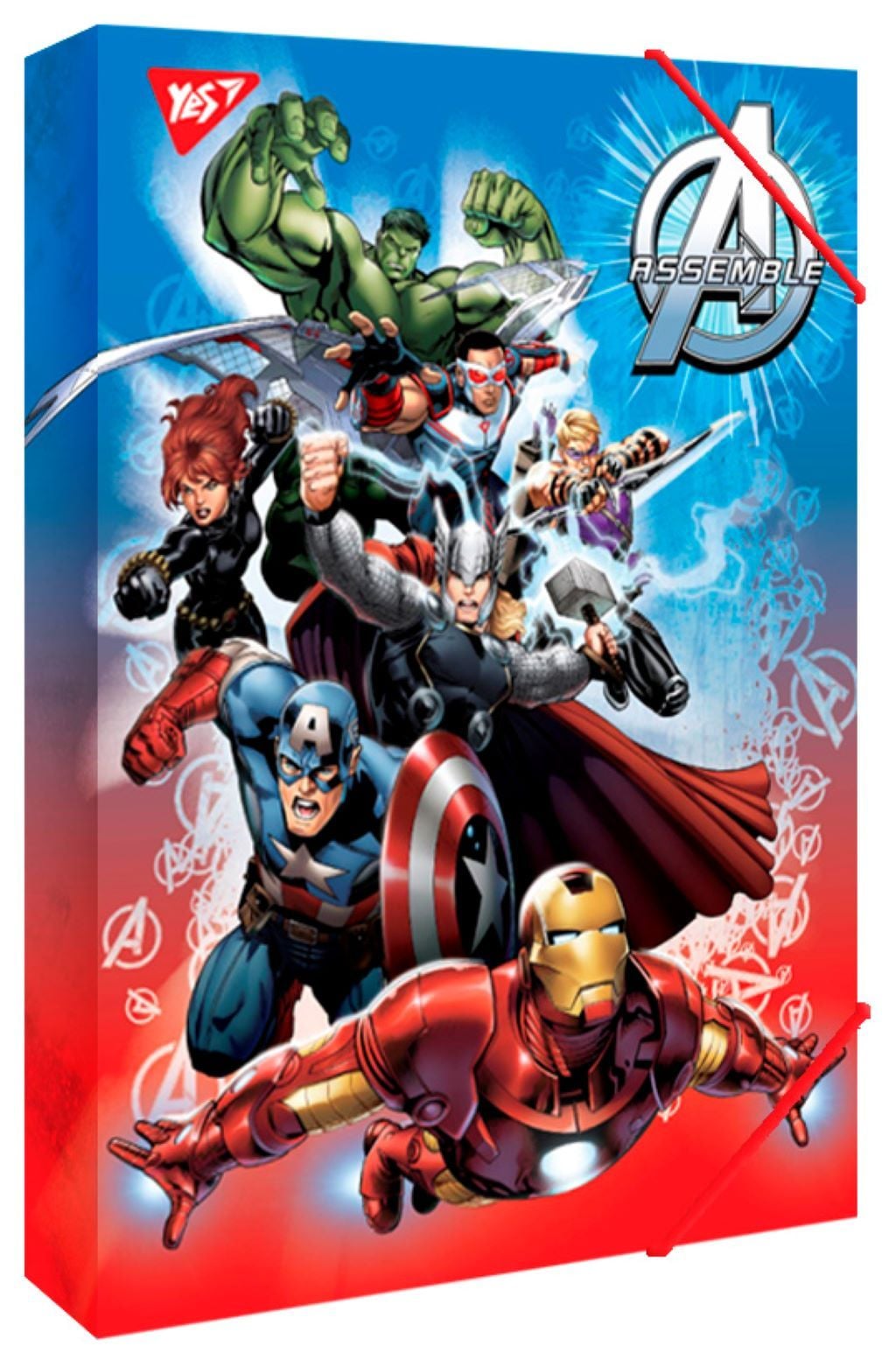 Папка для праці A4  з твердого картону  на гумці Marvel 491905 Yes