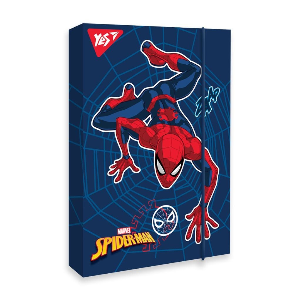 Папка для праці A4  з твердого картону  на гумці Spider-Man 491957 Yes