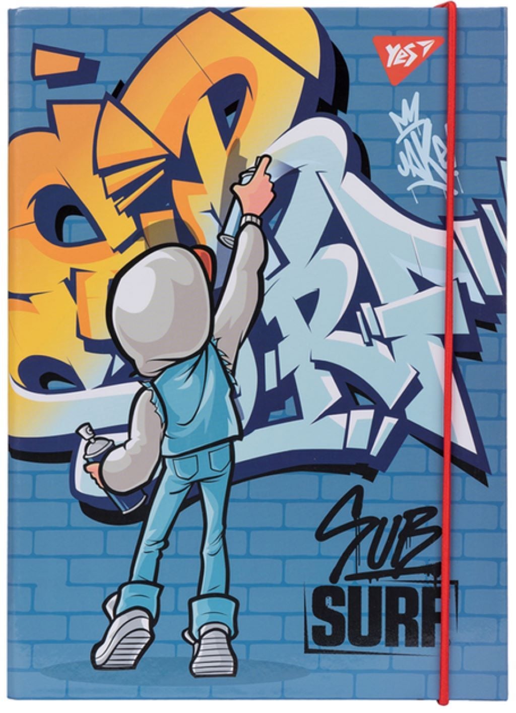 Папка для зошитів A5 з твердого картону  на гумці Sub Surf 491755 Yes