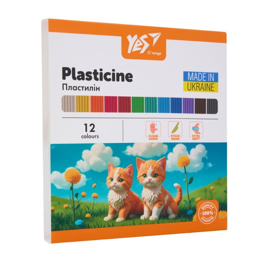 Пластилін 12 кольорів 240гр Orange Line в коробці 17*18*1,5см 540689 Yes