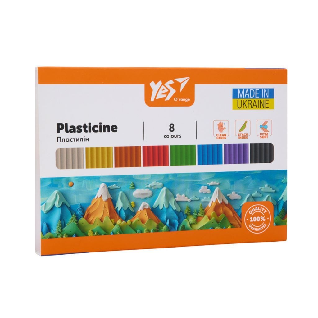 Пластилін 8 кольорів 160гр Orange Line в коробці 17*11*1,5см 540687 Yes